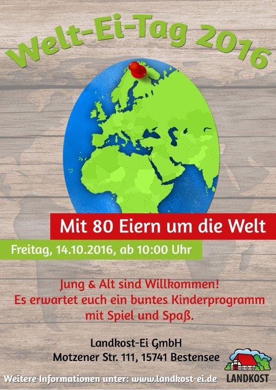 Welt-Ei-Tag 2016 - Mit 80 Eiern um die Welt
